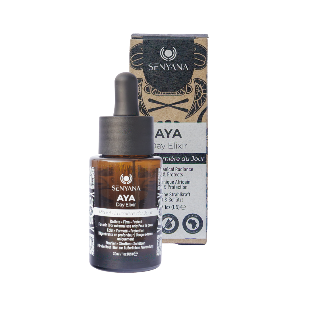 Senyana AYA Day Elixir with packaging – brightening, firming, and protective serum for daily use