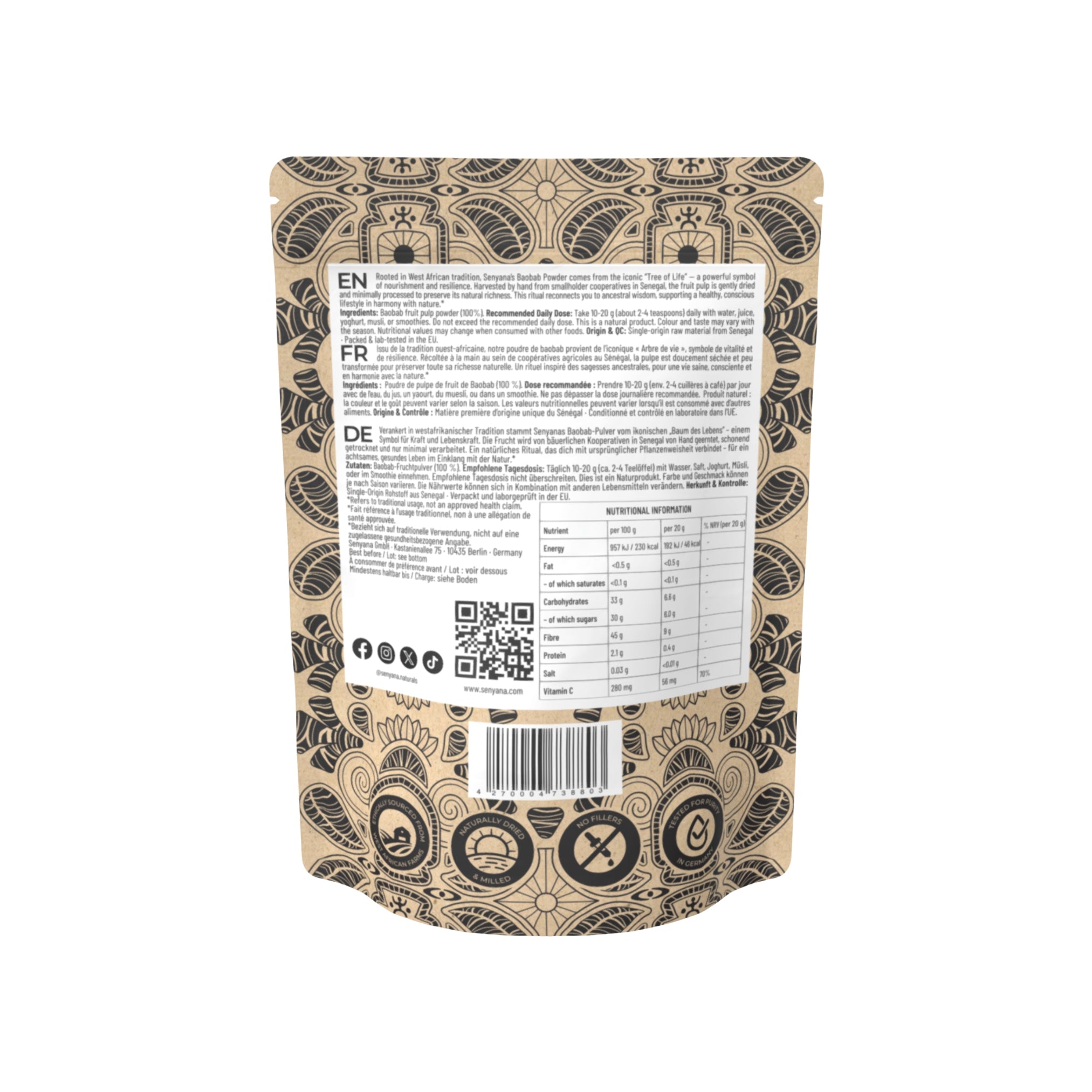 Wild-harvested Baobab Powder – Vitamin C Superfood | Senyana